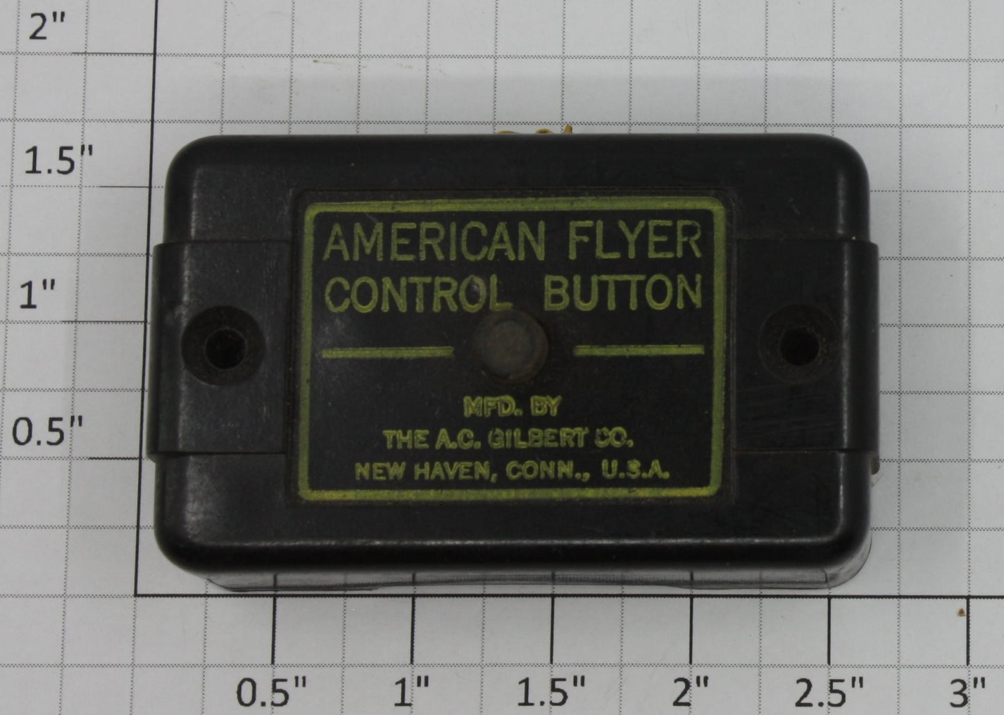 American Flyer XA10961-CB S Gauge 4 Wire Yellow/Black Control Button Box