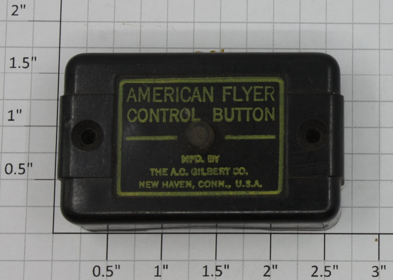 American Flyer XA10961-CB S Gauge 4 Wire Yellow/Black Control Button Box