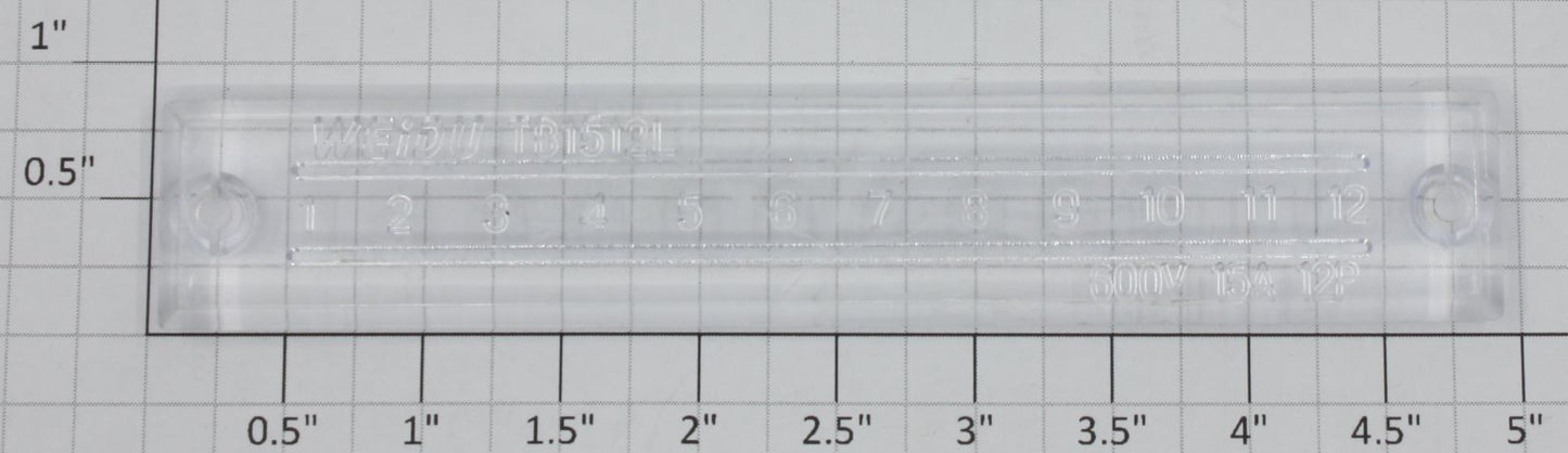 WeiDU TB1512LX  12 Position 600V 15A Terminal Block Cover