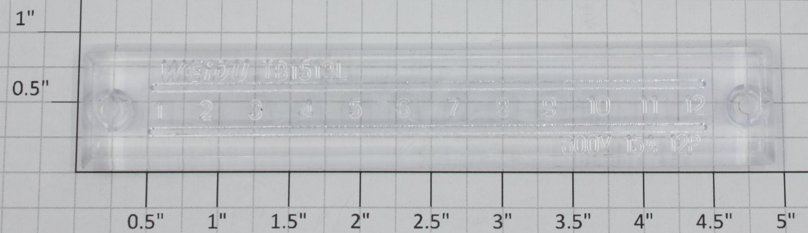 WeiDU TB1512LX  12 Position 600V 15A Terminal Block Cover