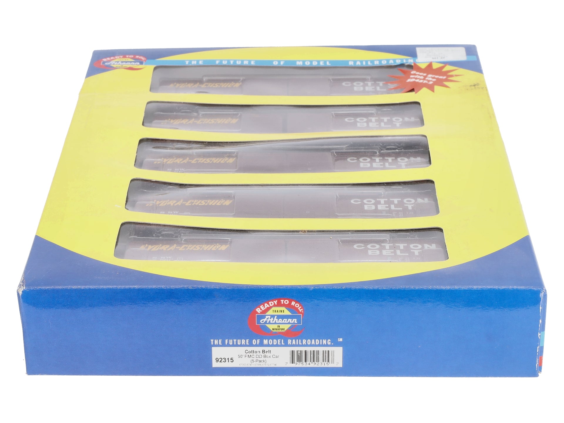 Athearn 92315 HO Cotton Belt 50' FMC DD Box Car (Pack of 5)