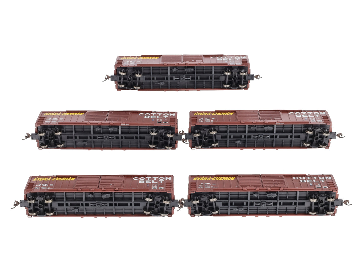 Athearn 92315 HO Cotton Belt 50' FMC DD Box Car (Pack of 5)