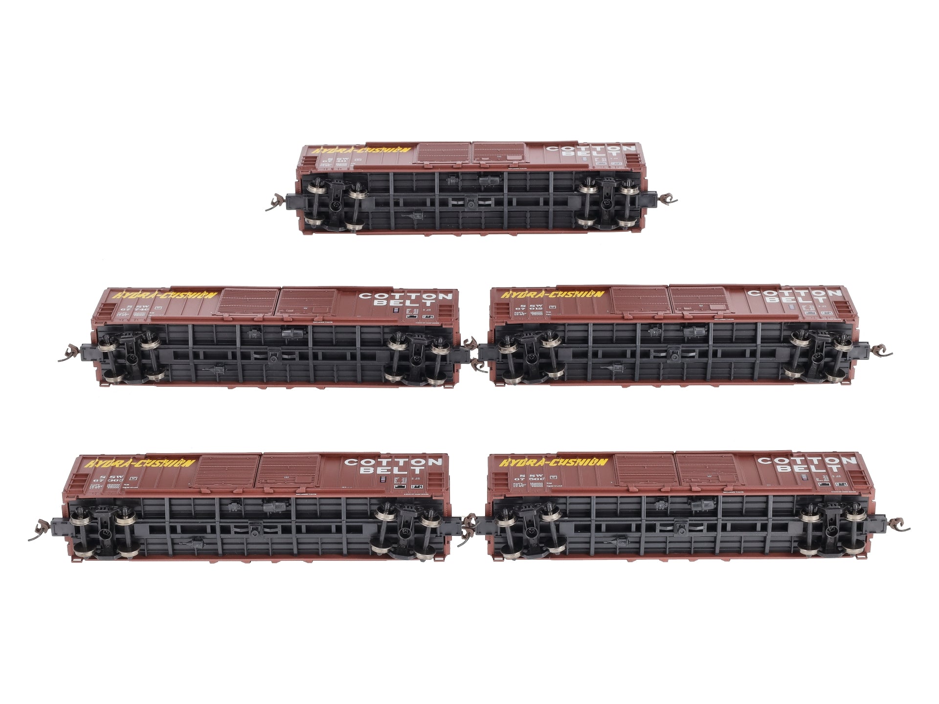 Athearn 92315 HO Cotton Belt 50' FMC DD Box Car (Pack of 5)