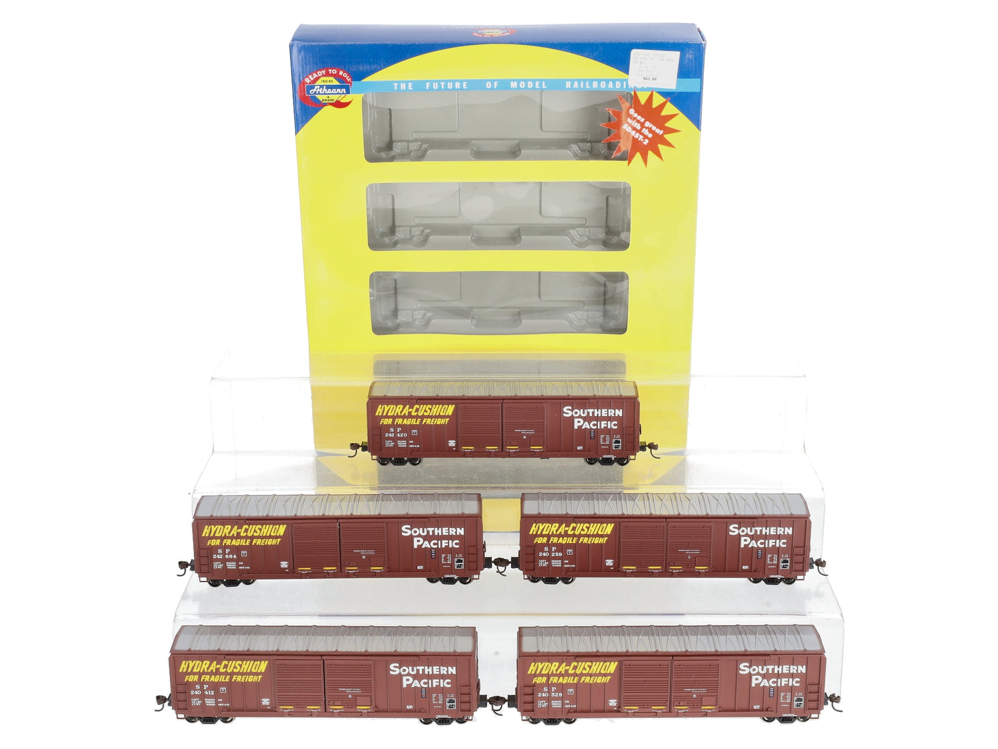 Athearn 92313  HO Scale Southern Pacific 50' FMC DD Box Car (Pack of 5)