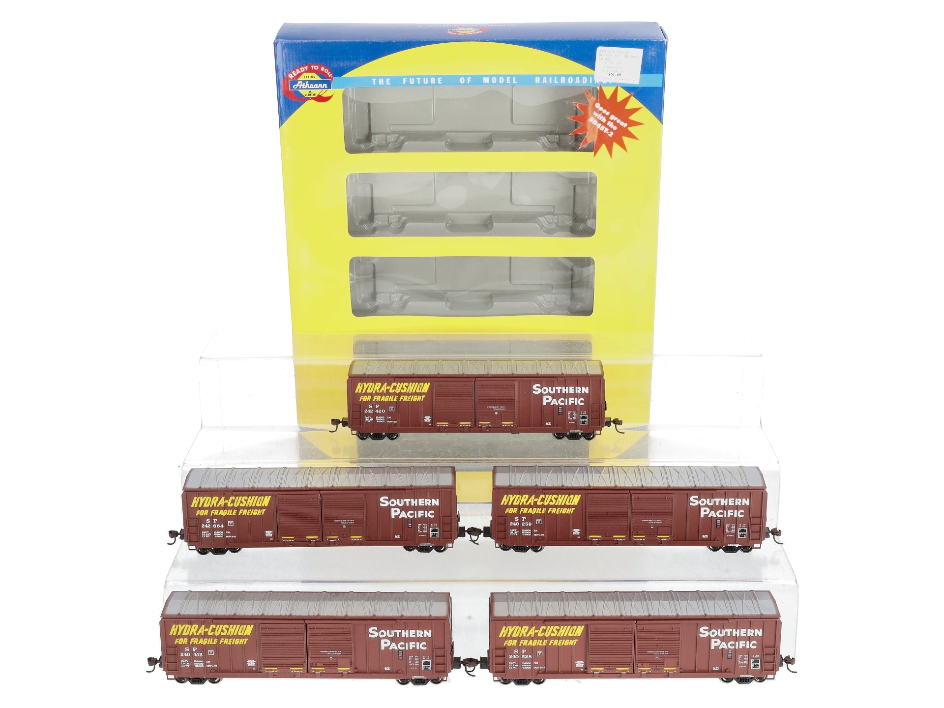 Athearn 92313  HO Scale Southern Pacific 50' FMC DD Box Car (Pack of 5)