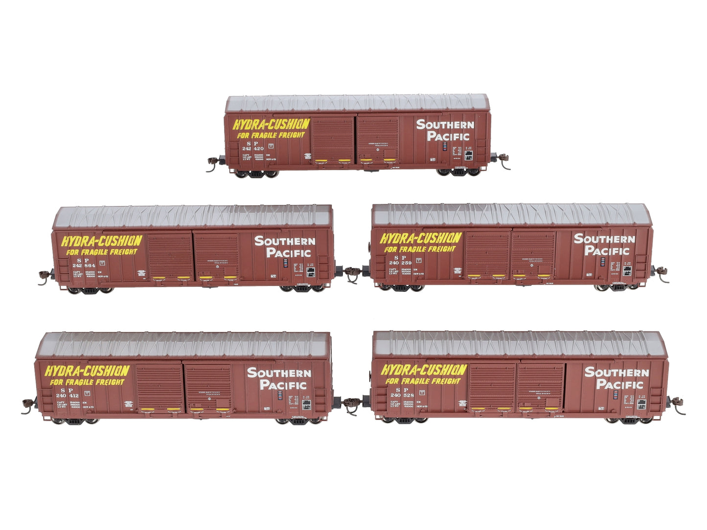 Athearn 92313  HO Scale Southern Pacific 50' FMC DD Box Car (Pack of 5)