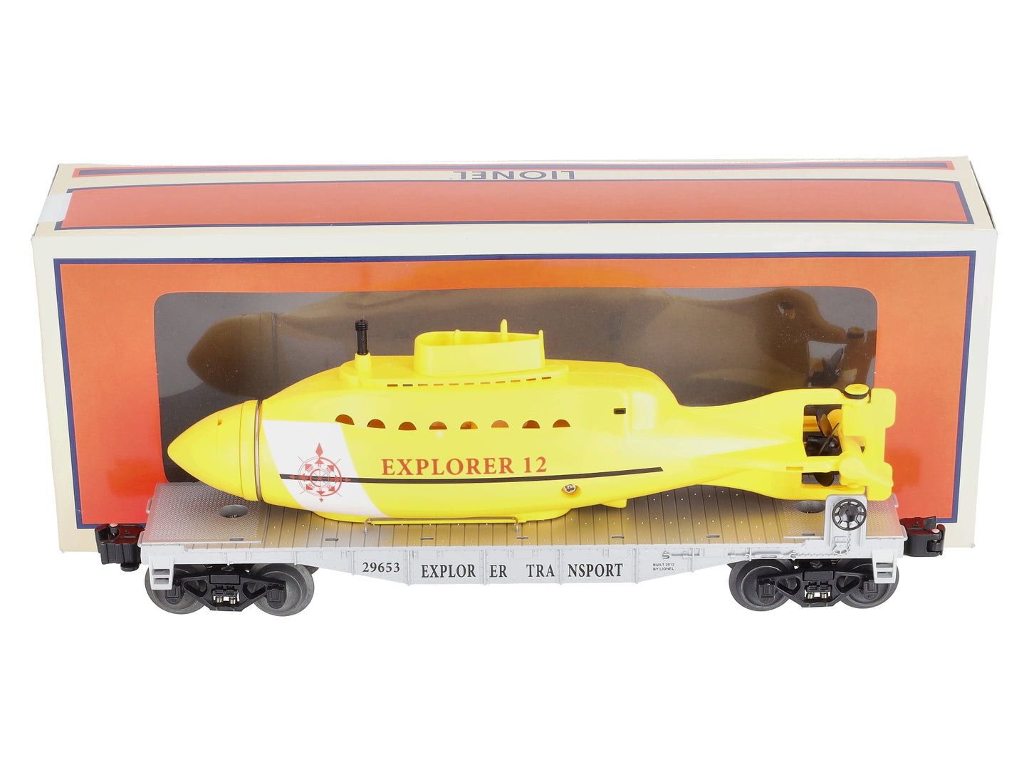 Lionel 6-29653 O Gauge Explorer Transport Flat Car w/ Submarine