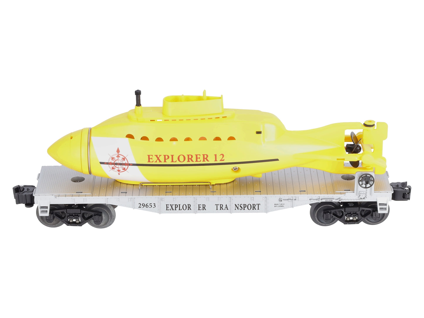 Lionel 6-29653 O Gauge Explorer Transport Flat Car w/ Submarine
