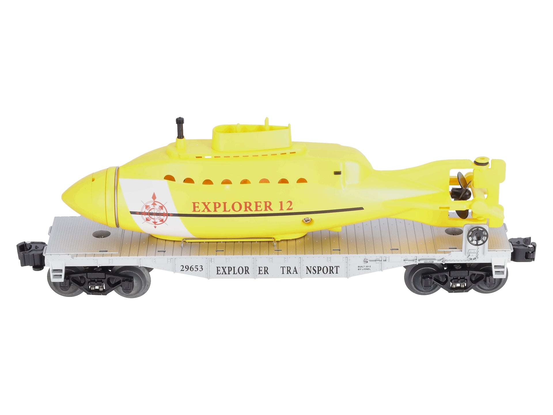 Lionel 6-29653 O Gauge Explorer Transport Flat Car w/ Submarine