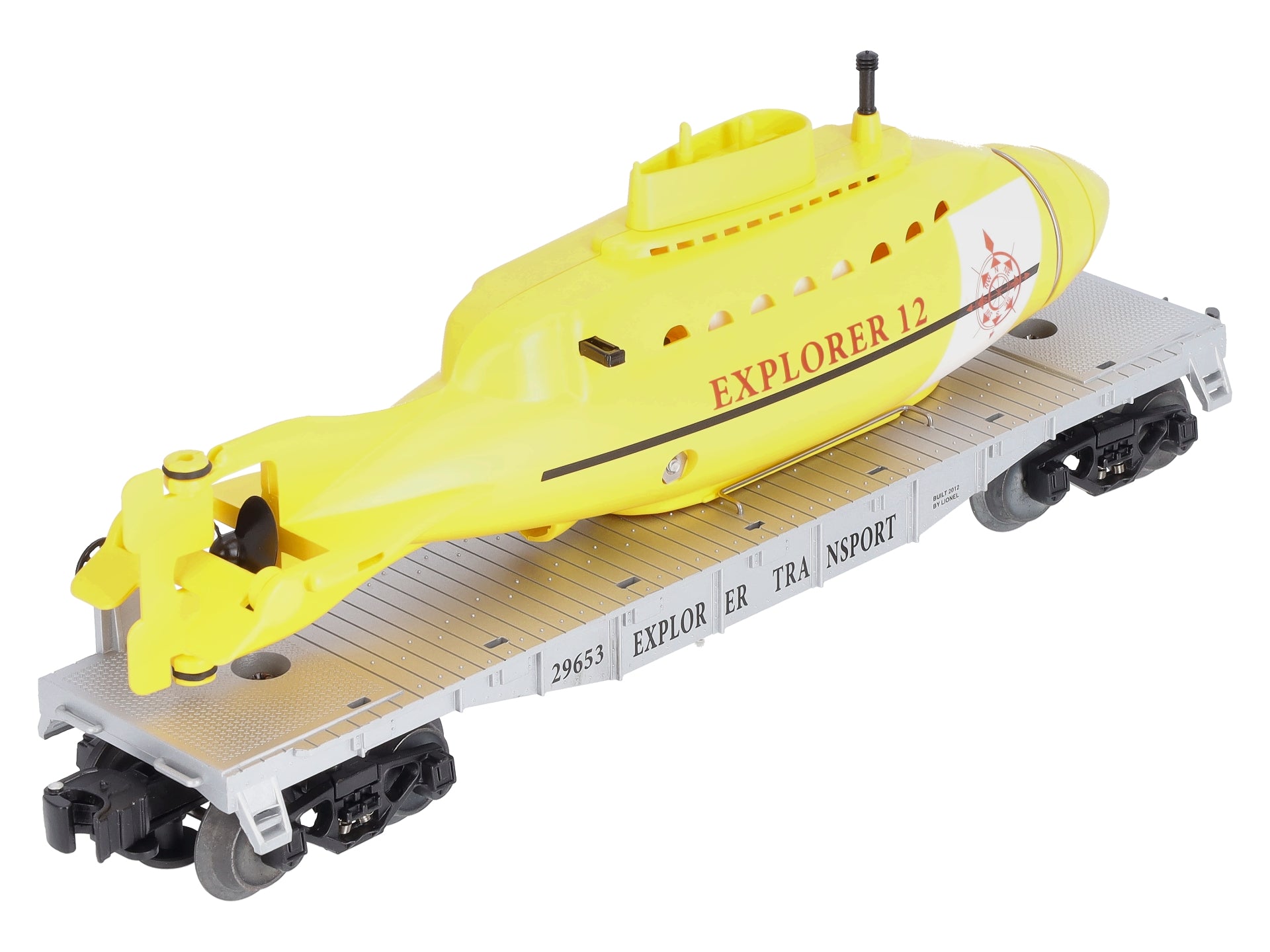 Lionel 6-29653 O Gauge Explorer Transport Flat Car w/ Submarine