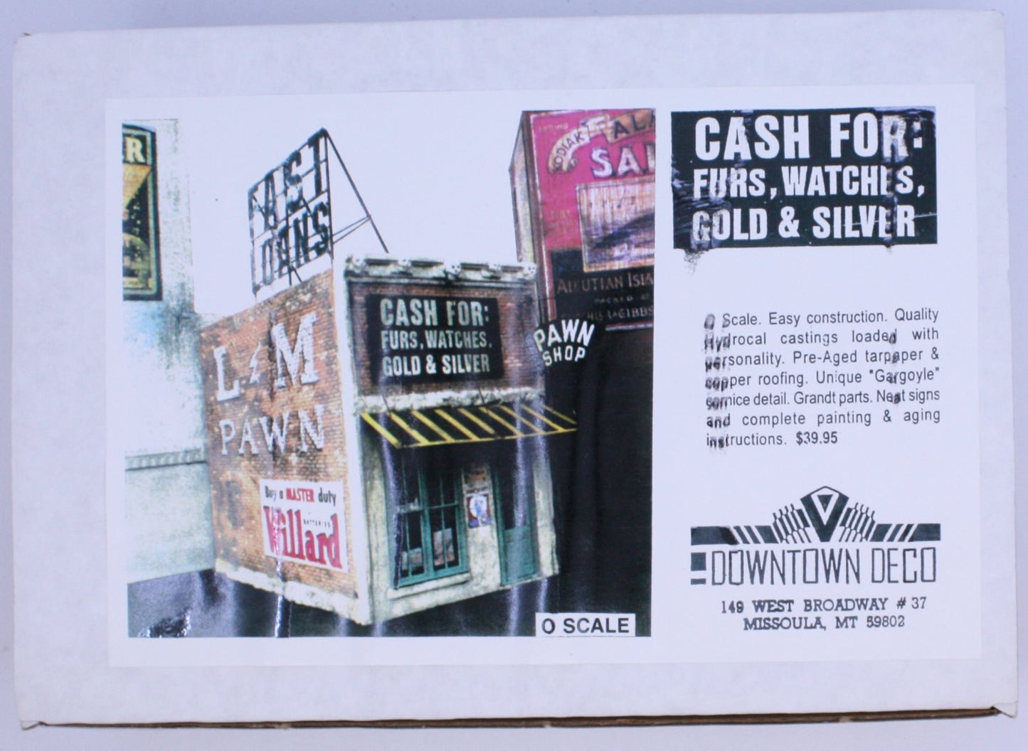 Downtown Deco DD1 O Scale Pawn Shop Model Building Kit