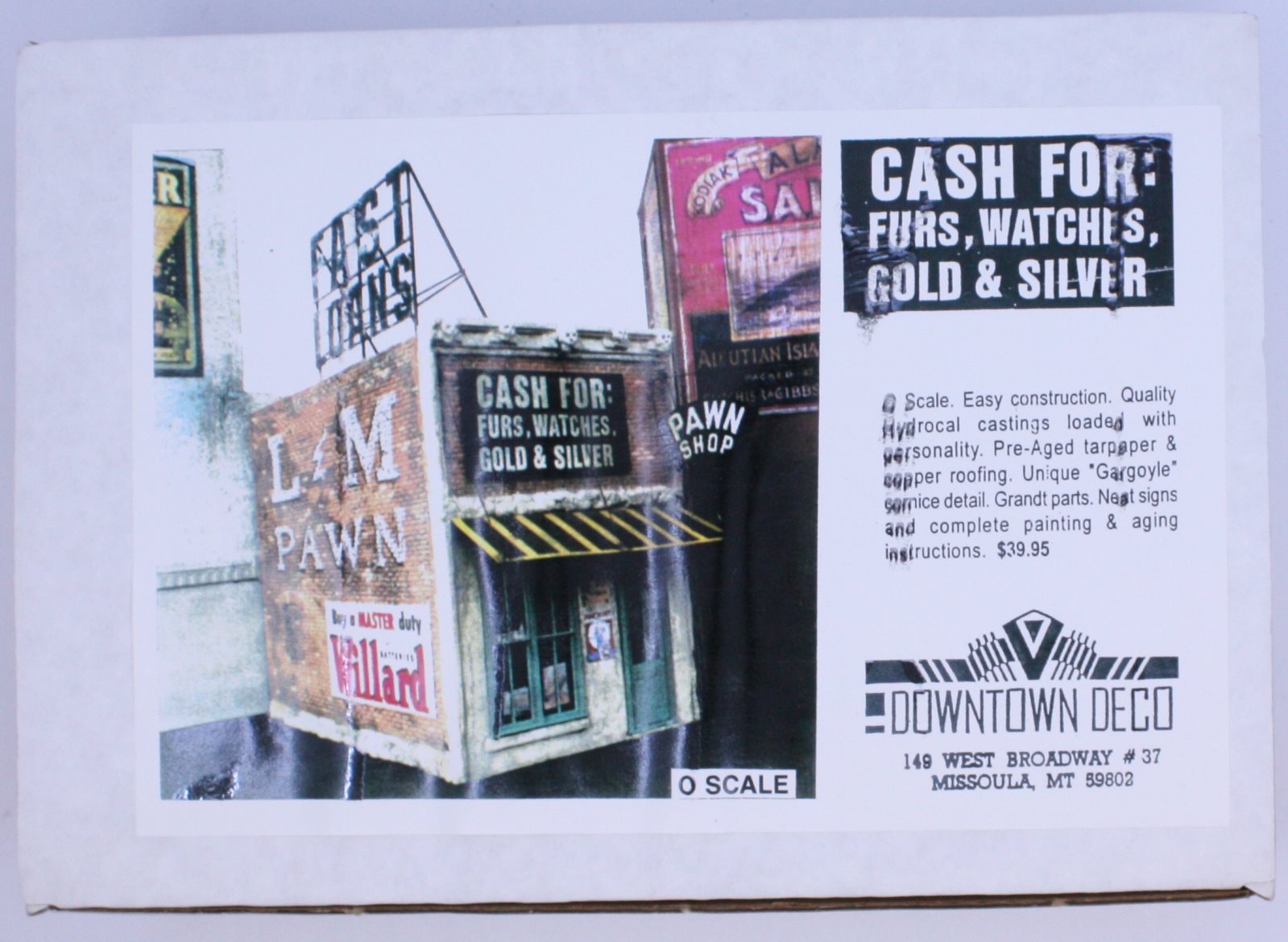Downtown Deco DD1 O Scale Pawn Shop Model Building Kit