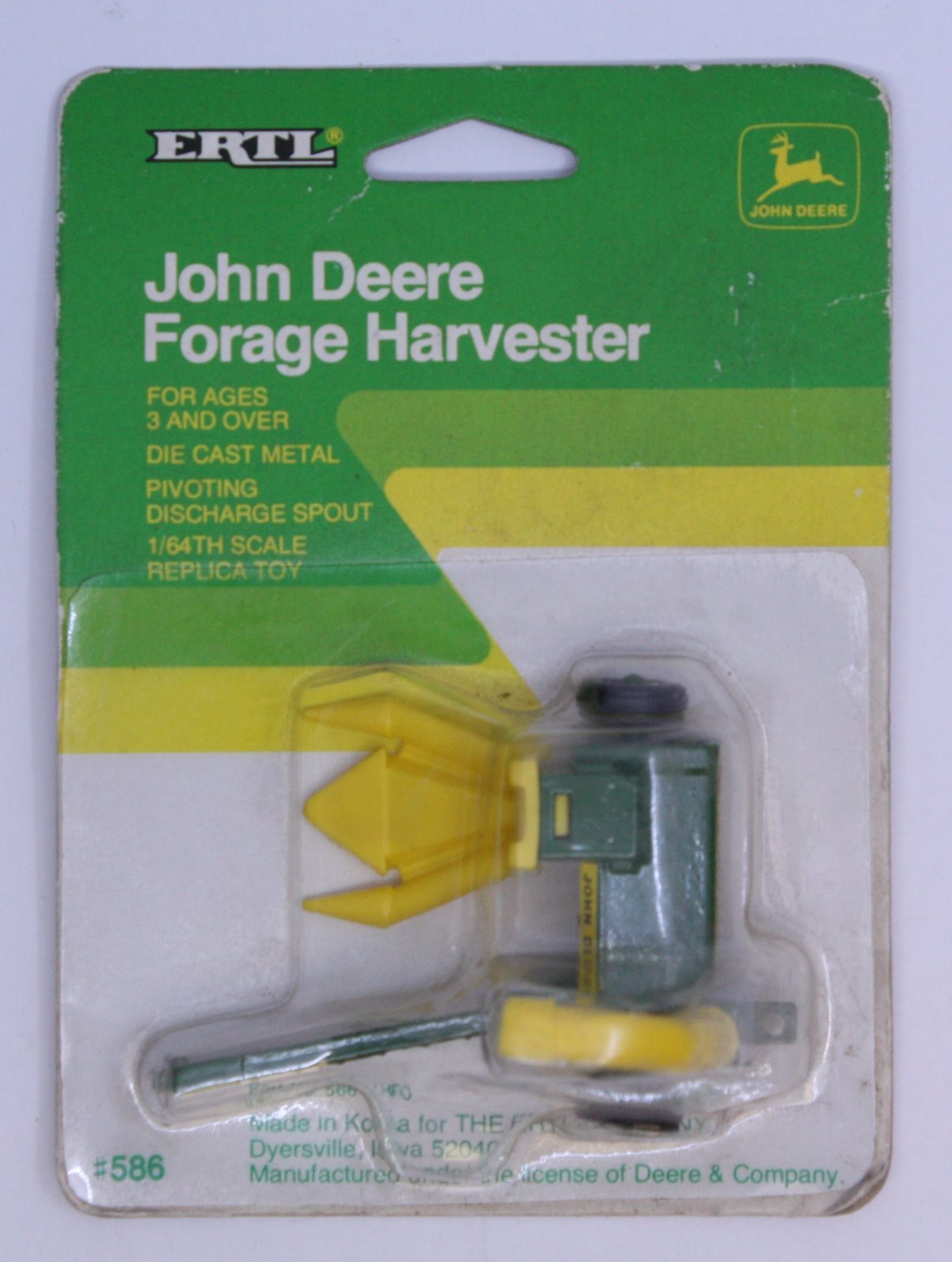 Ertl 586 1:64 Scale John Deer Forage Harvester