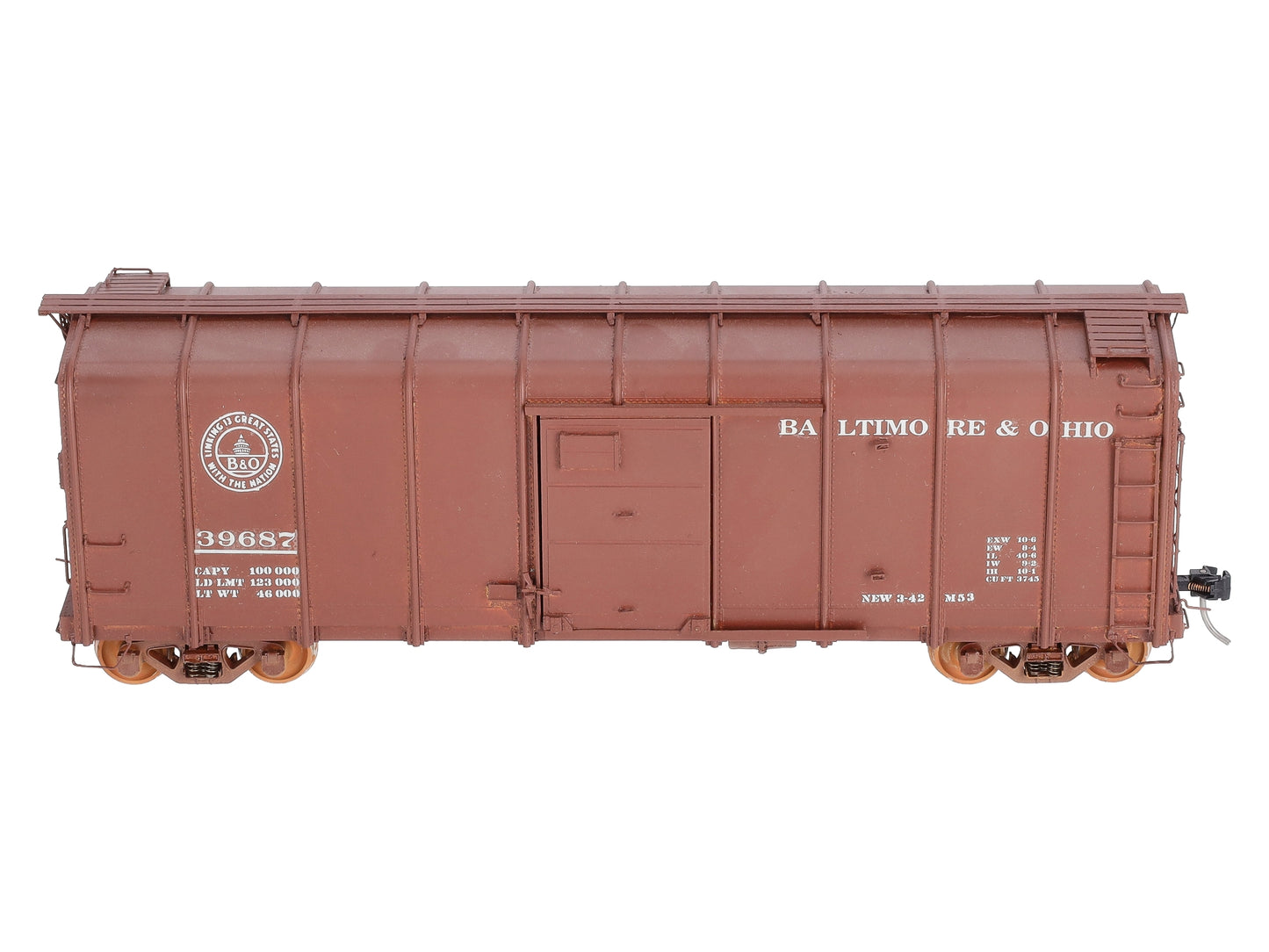 Overland OMI-0064 O Brass B&O Class M-15K 2-Door Wagon-Top Boxcar - 2 Rail/Box
