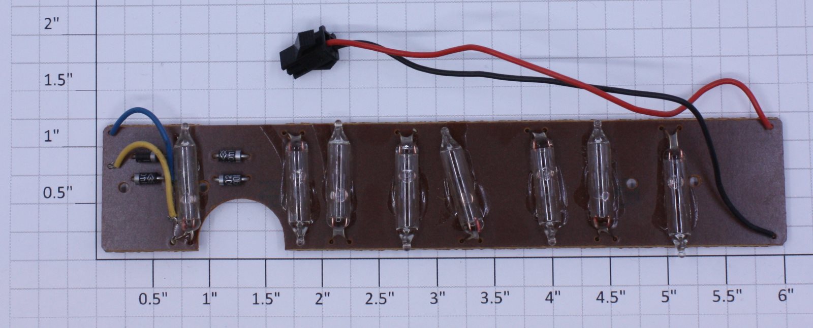 K-Line K612-X005R1 8-Bulb Caboose Streamlighting PCB Circuit Board (MDK-038)