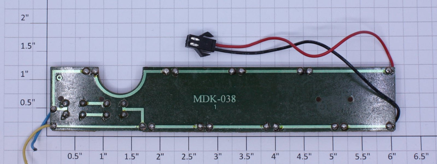 K-Line K612-X005R1 8-Bulb Caboose Streamlighting PCB Circuit Board (MDK-038)