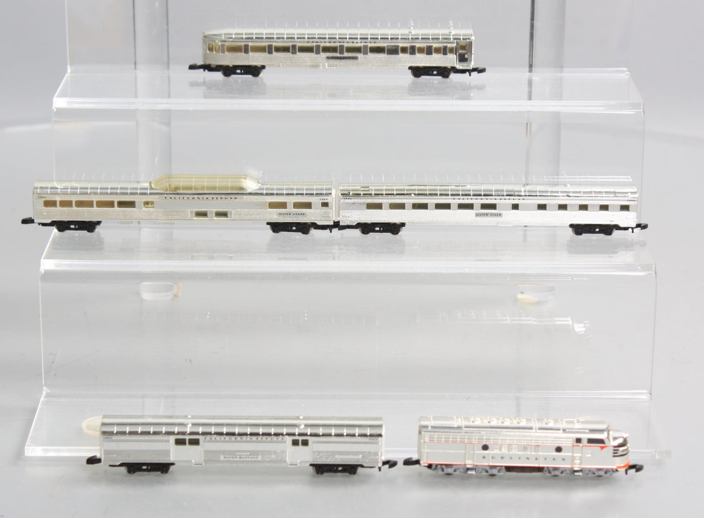 Marklin 8189 Z Scale 50th Anniversary Silver-Plate California Zephyr Train Set EX/Box