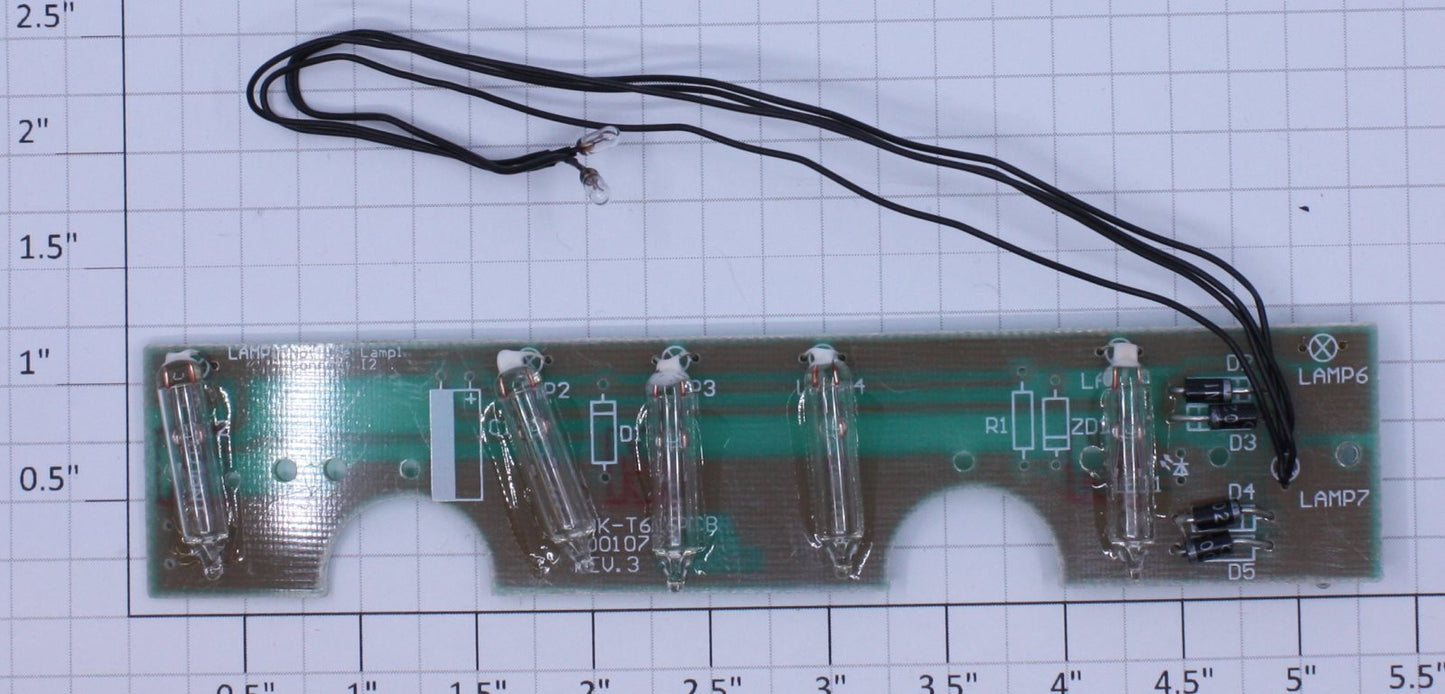 K-Line K616-E001 Off Center Caboose 7-Light Lighting PCB Circuit Board