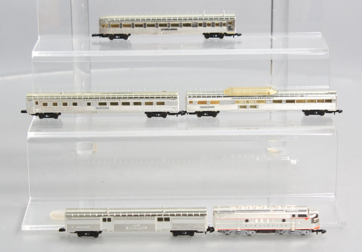 Marklin 8189 Z Scale 50th Anniversary Silver-Plate California Zephyr Train Set VG/Box