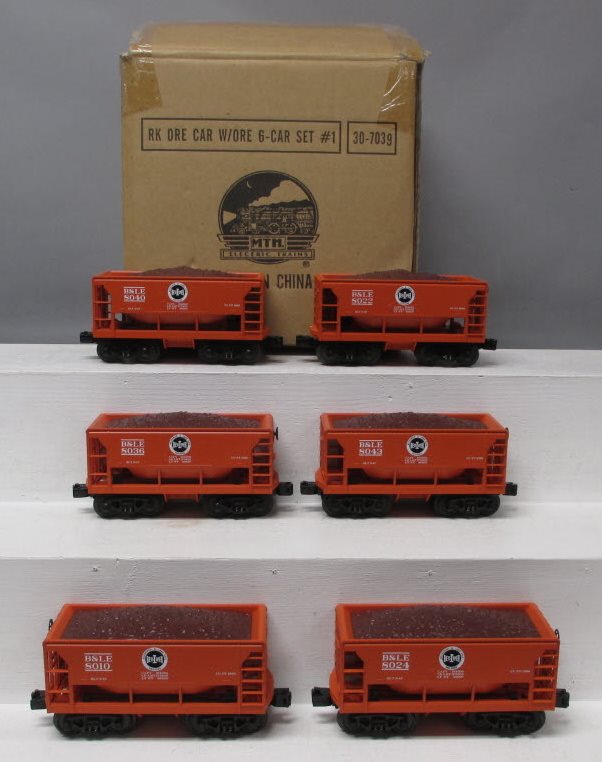 MTH 30-7039 O Bessemer & Lake Erie RailKing Ore Car Set (Set of 6)