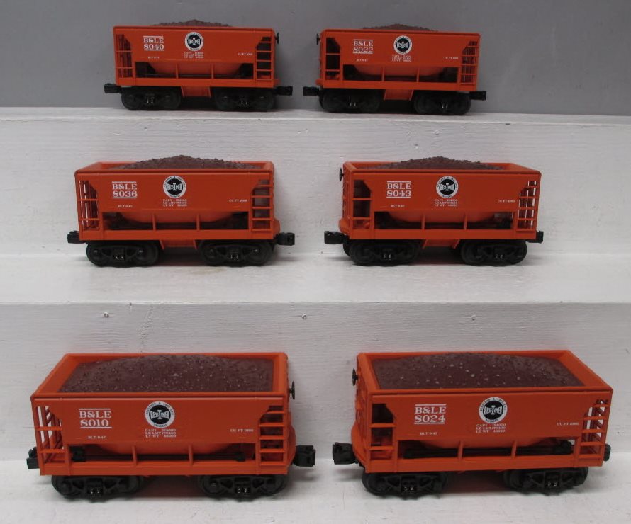 MTH 30-7039 O Bessemer & Lake Erie RailKing Ore Car Set (Set of 6)