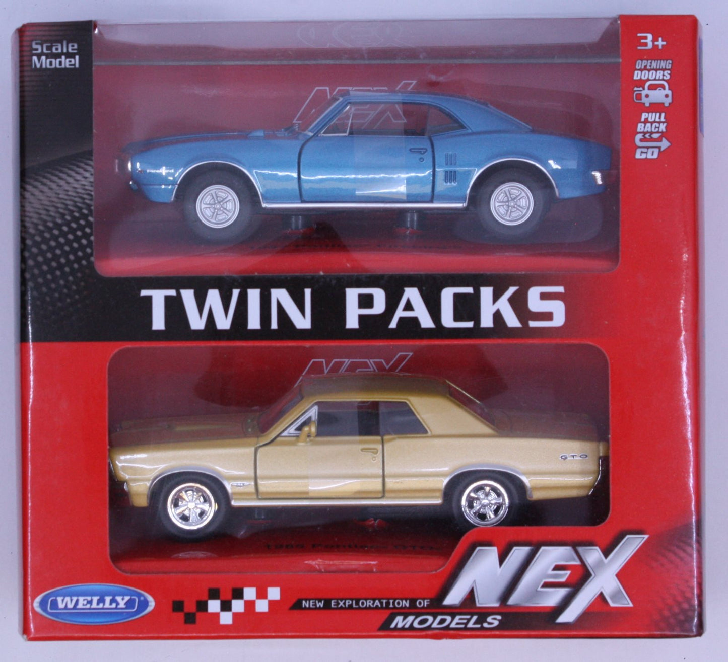 Welly 000S2Q Twin Pack 1:43 Muscle Cars 65' Pontiac GTO & 67' Firebird