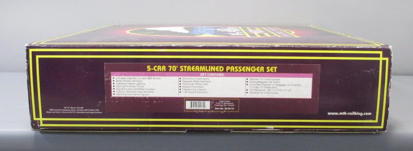 MTH 20-65116 O Union Pacific 70' Smooth Sided Passenger Car Set (Set of 5)