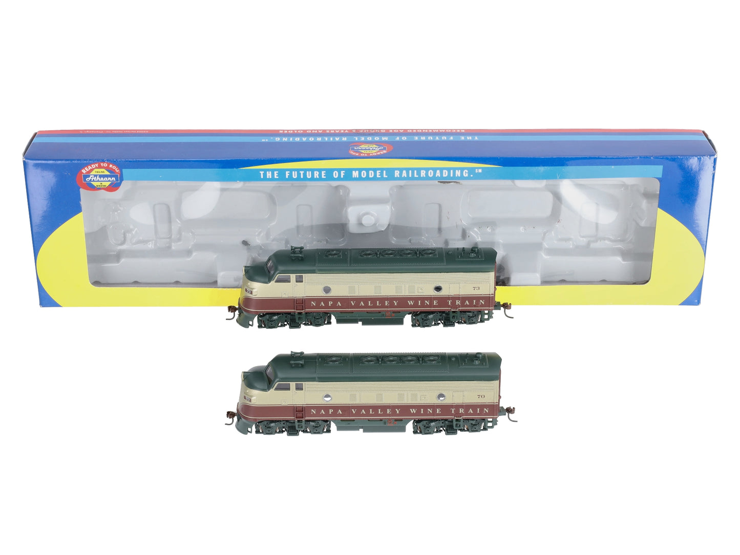 Athearn 85101 HO Napa Valley Railroad F7 A/A Diesel Locomotive #70, #73