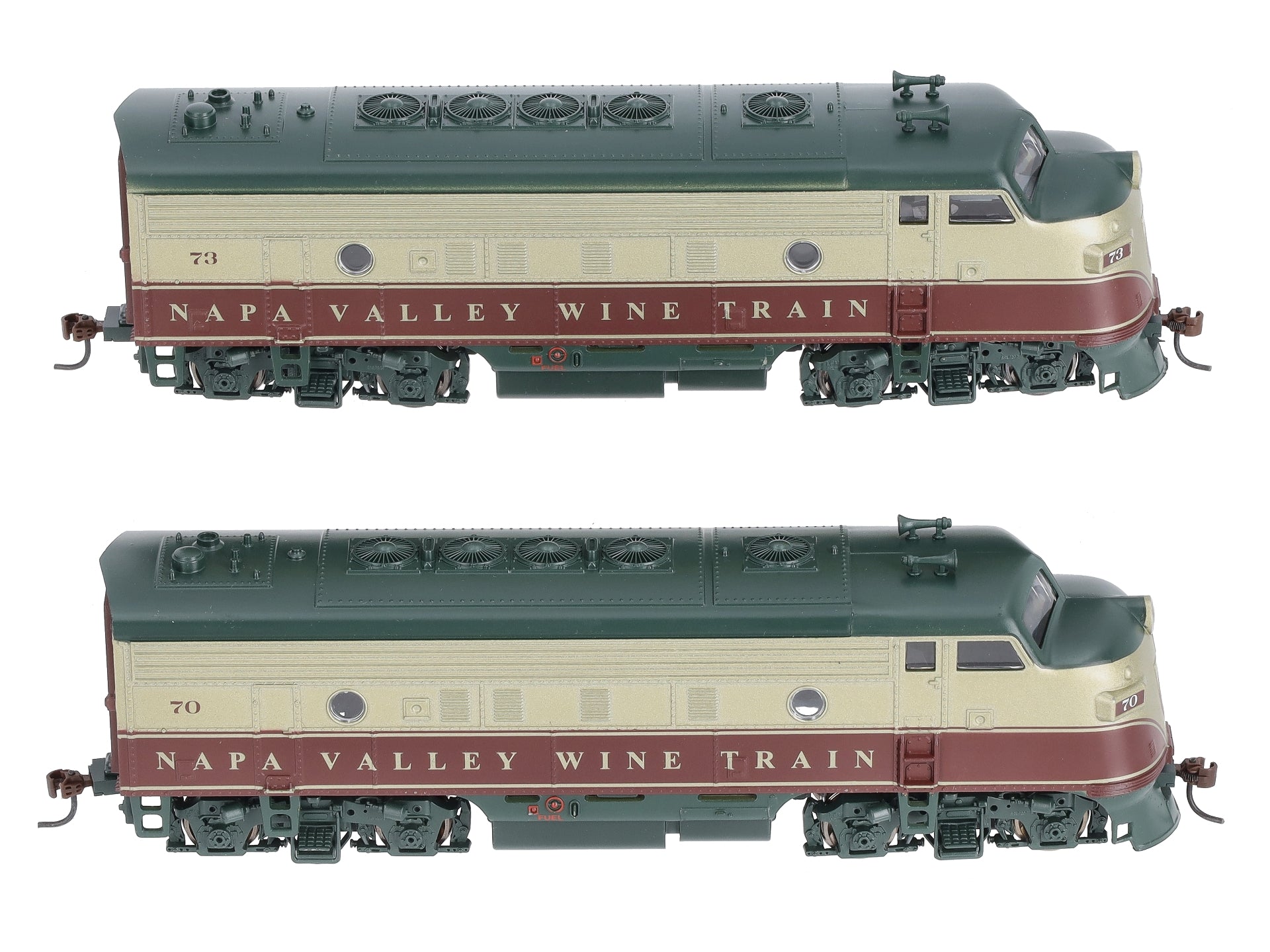 Athearn 85101 HO Napa Valley Railroad F7 A/A Diesel Locomotive #70, #73