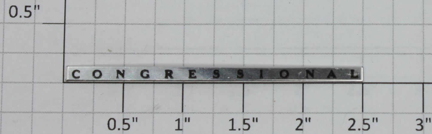 Williams 2500-1 "Congressional" Nameplate with Adhesive