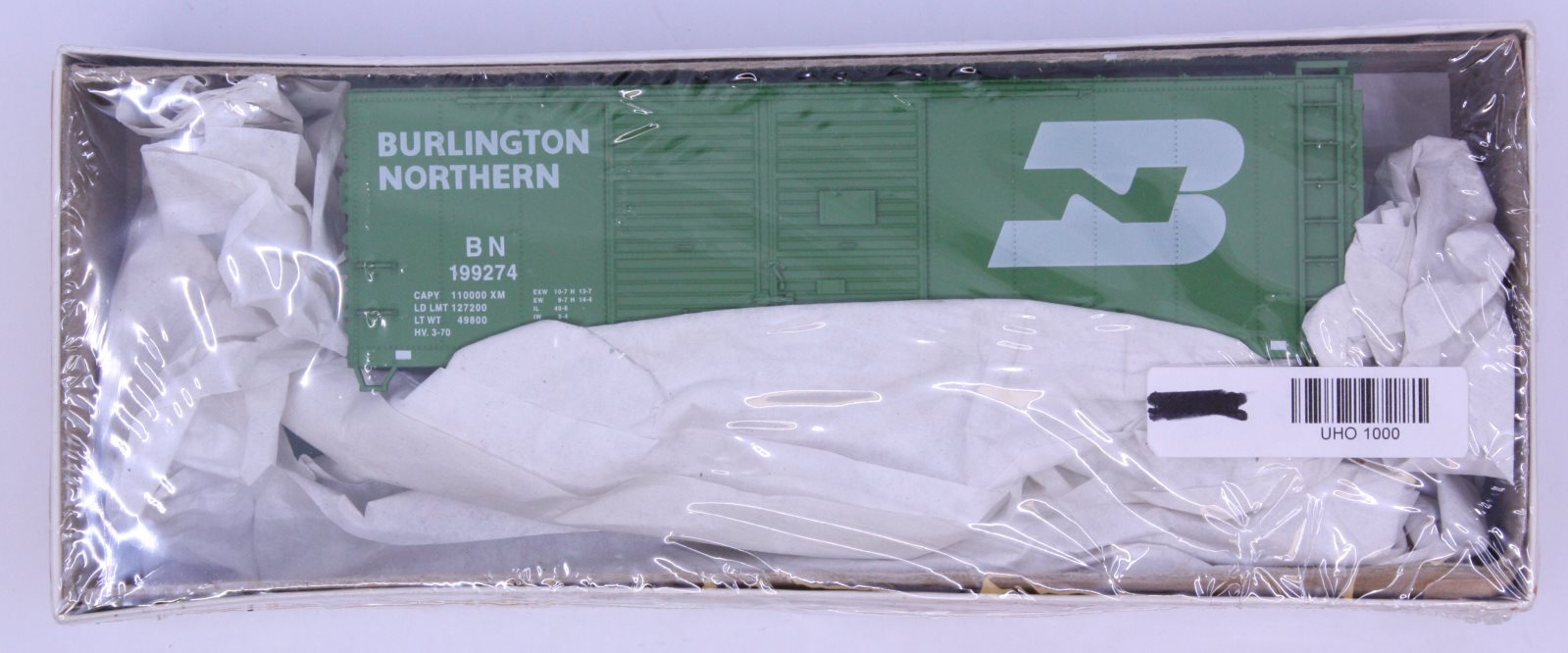 Accurail 3613 HO Burlington Northern 40' Double Door Steel Boxcar #199274 Kit