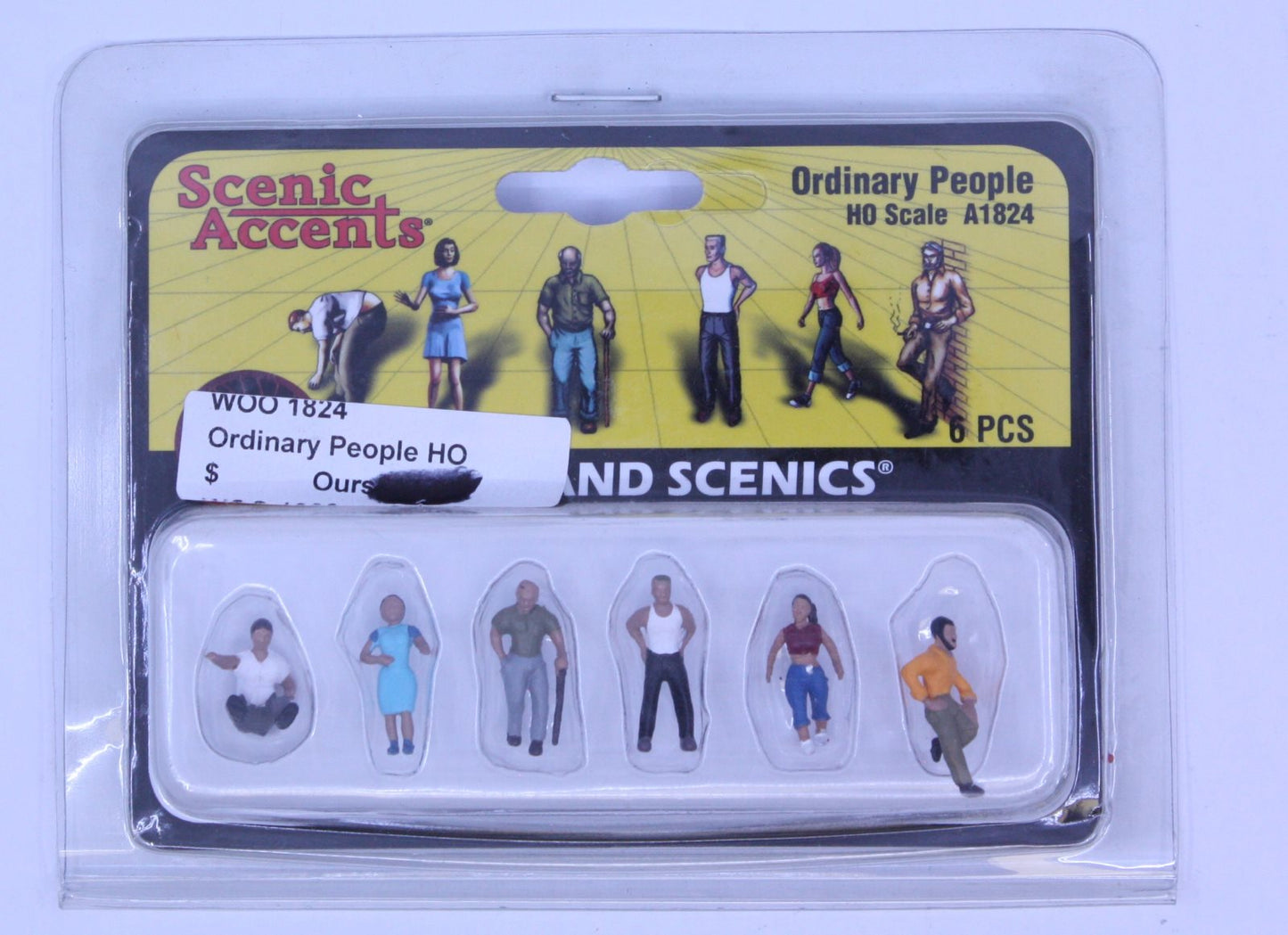 Woodland Scenics A1824 HO Ordinary People Scenic Accents Figures (Set of 6)