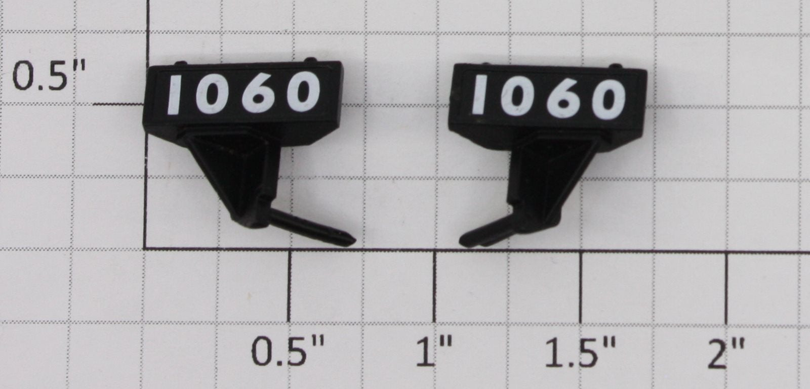 K-Line K3600-X013 #1060 Blackened Metal Number Boards (Set of 2)
