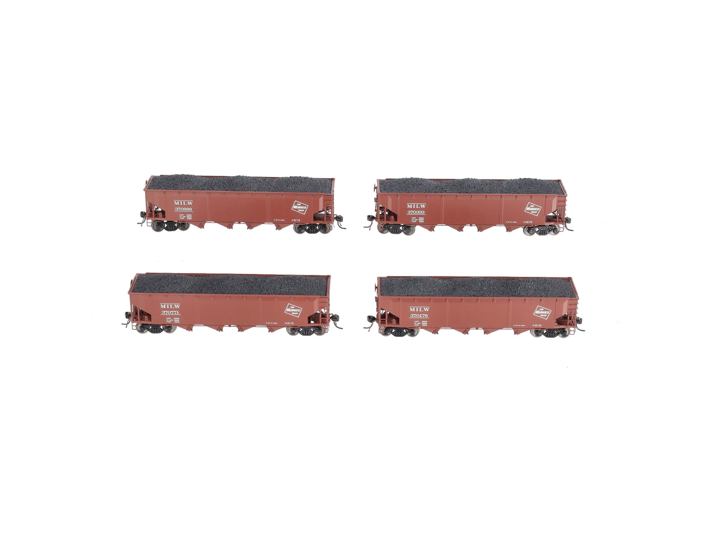Broadway Limited 2773 HO MILW ARA 70-Ton 4-Bay Hopper w/Load Set C (Pack of 4)
