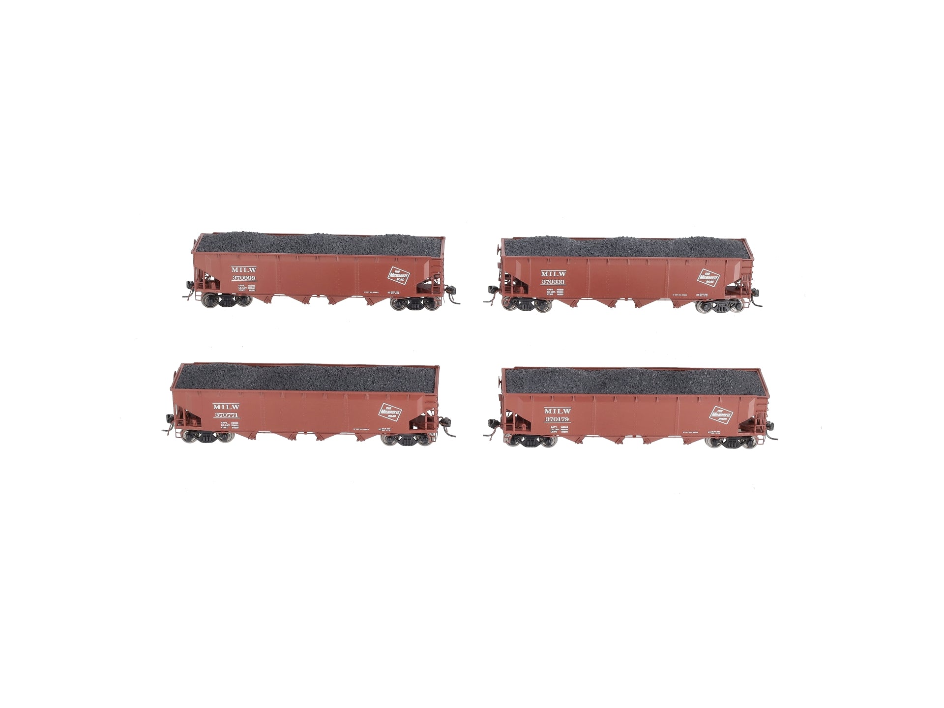 Broadway Limited 2773 HO MILW ARA 70-Ton 4-Bay Hopper w/Load Set C (Pack of 4)
