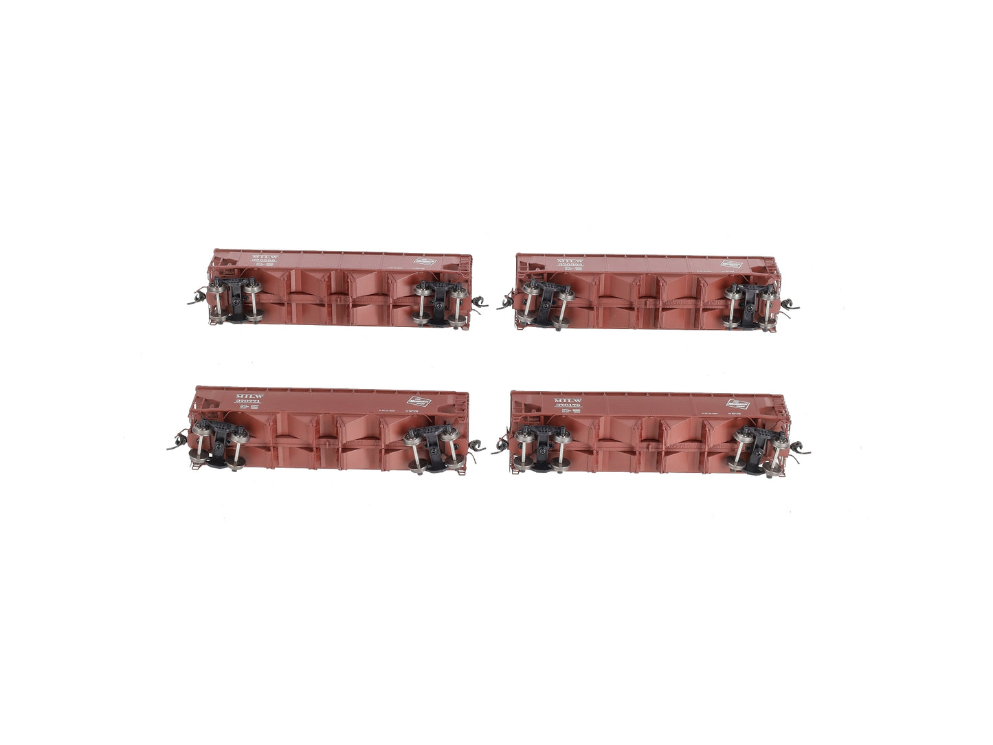 Broadway Limited 2773 HO MILW ARA 70-Ton 4-Bay Hopper w/Load Set C (Pack of 4)
