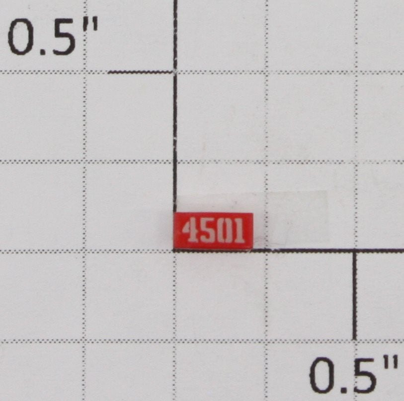 K-Line K3600-X009H #4501 Red Number Board Lens