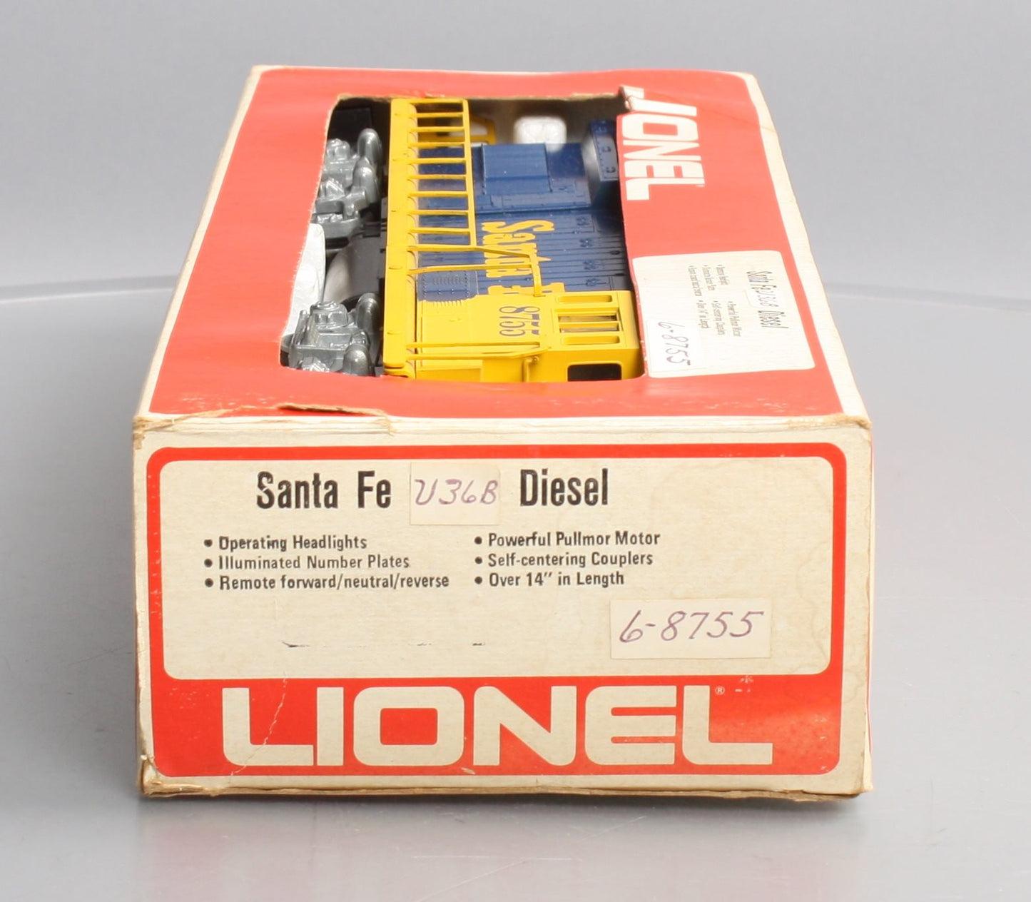 Lionel 6-8755 Santa Fe U36B Diesel Locomotive VG