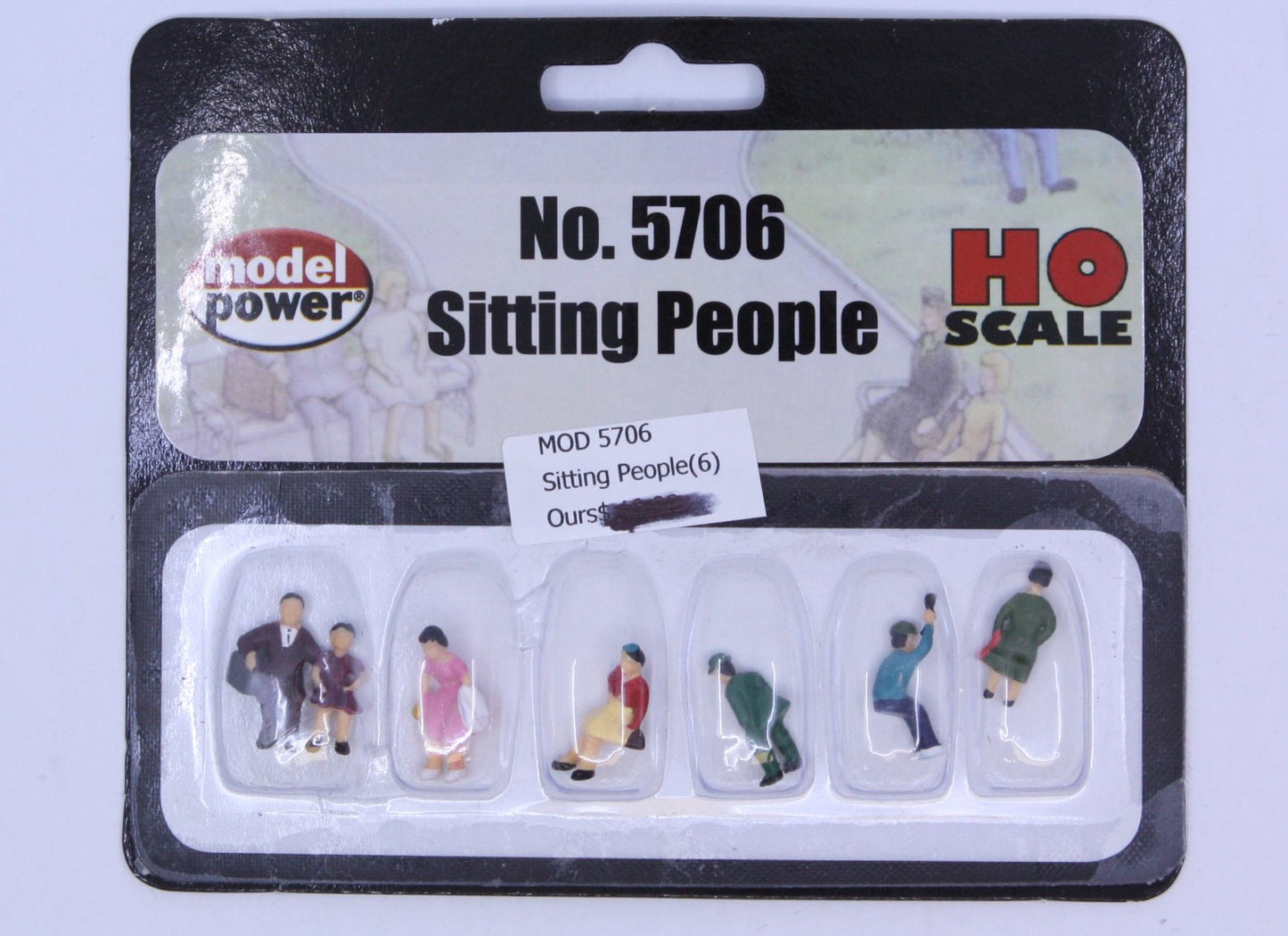 Model Power 5706 HO Seated People Figures (Set of 6)