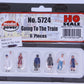 Model Power 5724 HO Pedestian Figures Going to Board the Train (Set of 6)
