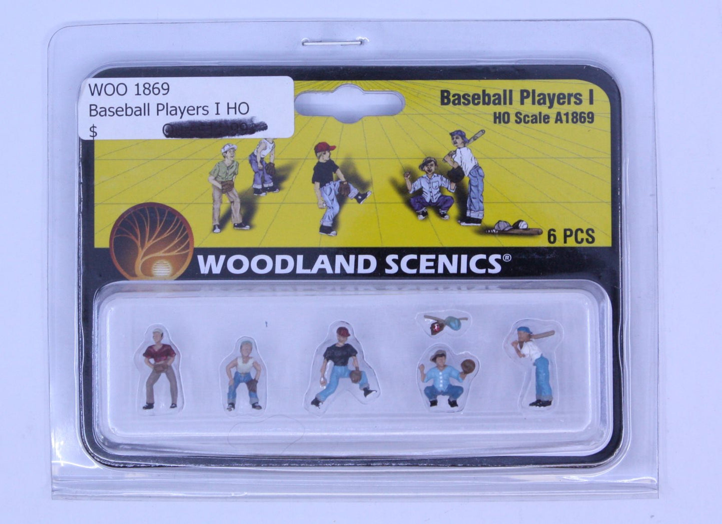 Woodland Scenics A1869 HO Scenic Accents Baseball Players I Figures (Set of 6)