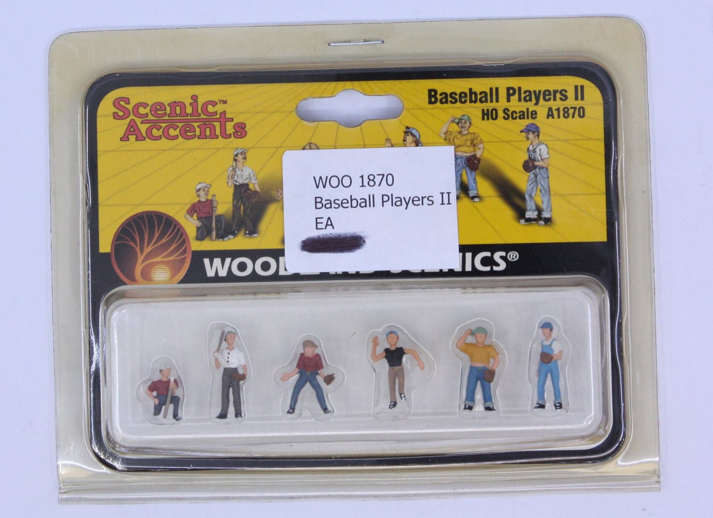 Woodland Scenics A1870 HO Scenic Accents Baseball Players II Figures (Set of 6)
