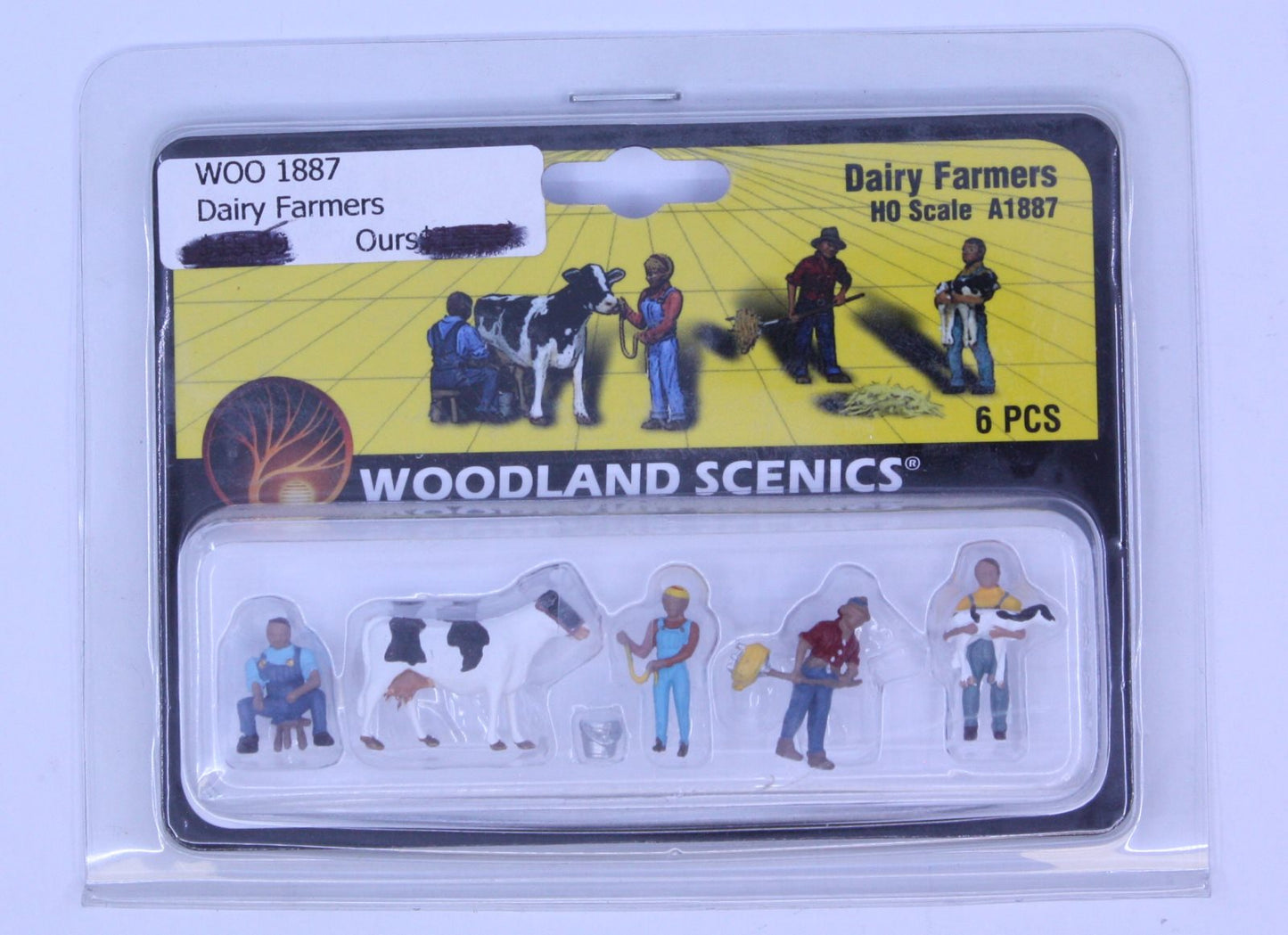 Woodland Scenics A1887 HO Scenic Accents Dairy Farmers Figures (Set of 6)