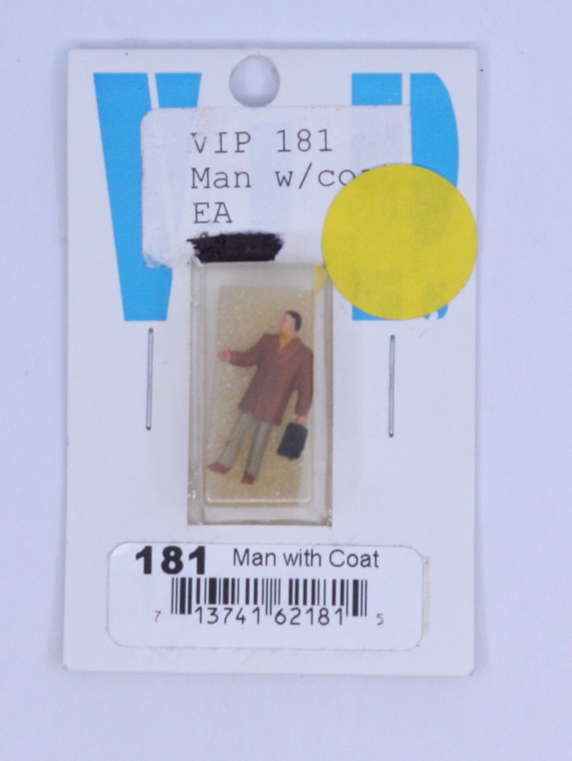 Preiser 181 HO E-R Models VIPs Man with Coat Hanpainted Single Figure