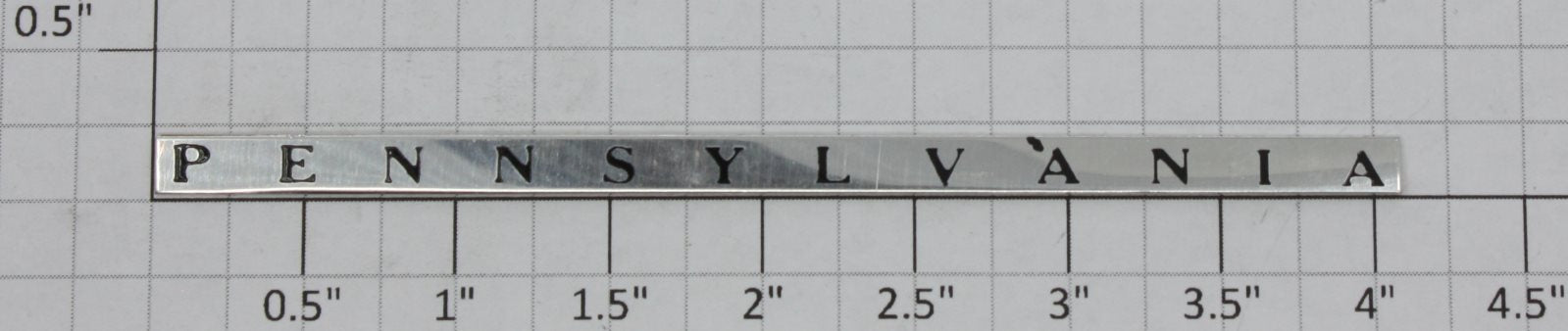 Williams 2500-13 Pennsylvania Nameplate with Adhesive