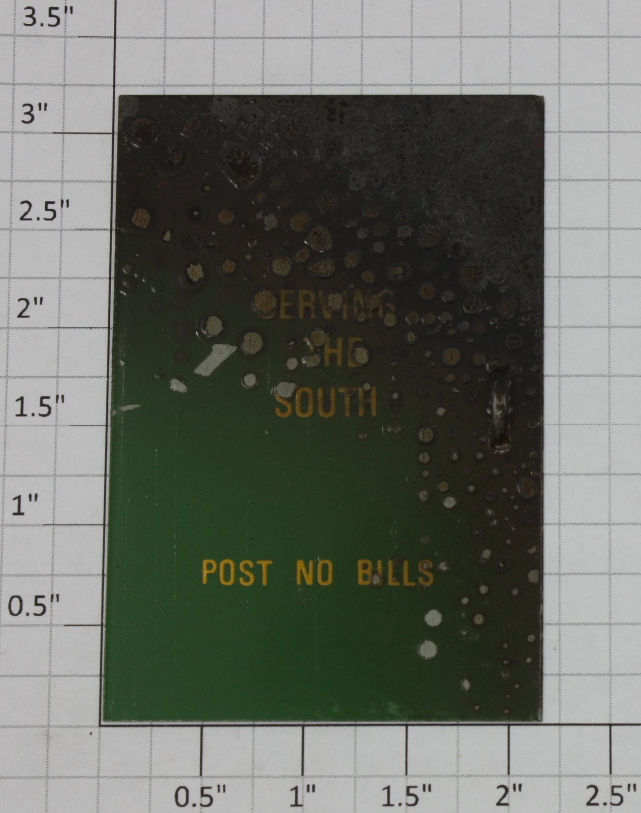 McCoy 100X-1 Green Metal Serving the South Boxcar Door