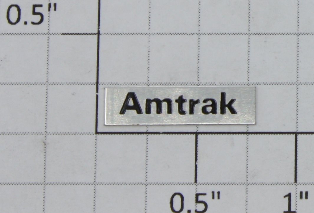 Williams 2500-5 Amtrak Nameplates with Adhesive