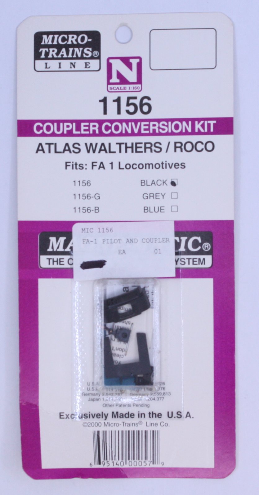 Micro-Trains 1156 N Atlas/Walthers Pilot Locomotive Coupler Conversion Kit