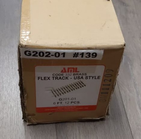American Mainline G202-01 Code 139 Brass 6' Euro Flex Track (Box of 12) LN/Box