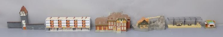 Kibri and Others HO Scale Assembled Buildings [3+]